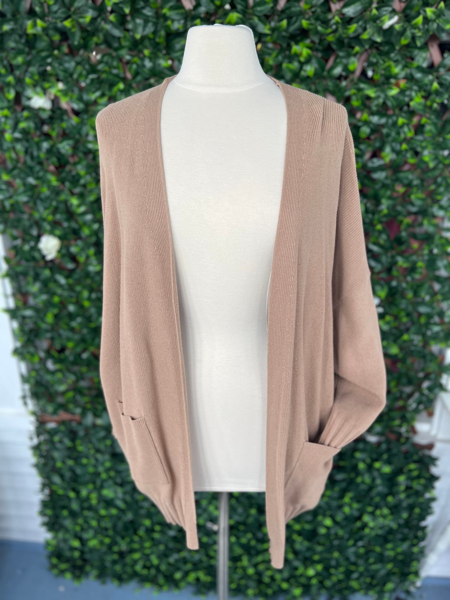 Tan Pocket Cardigan