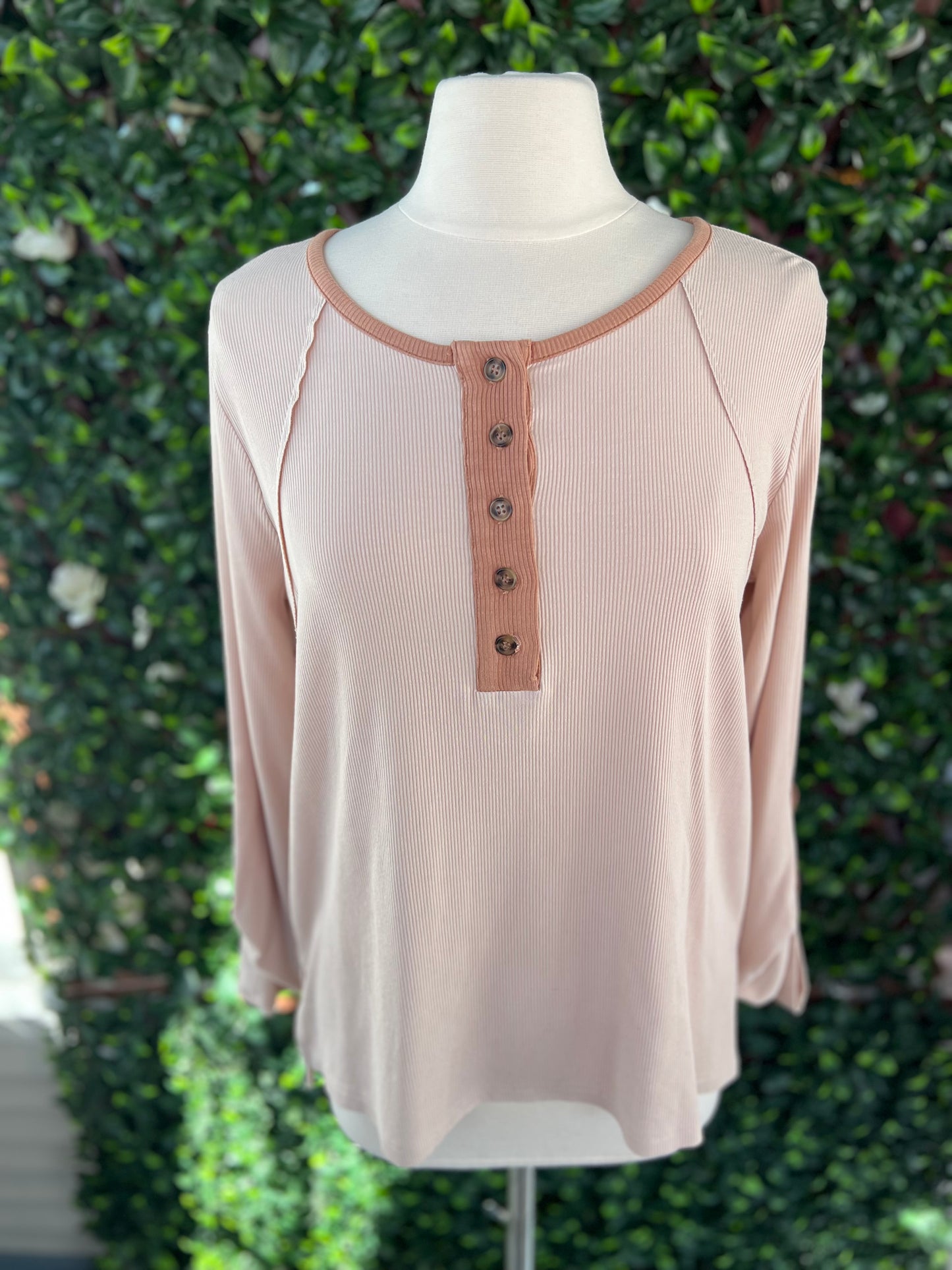 Ribbed Dual Tone Top