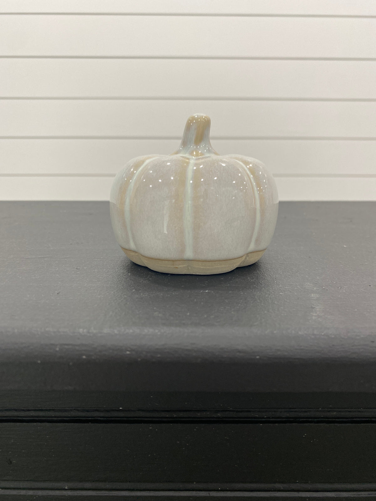 Small Glazed White Pumpkin