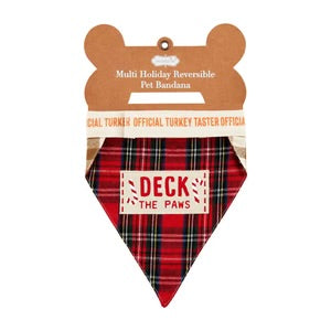 Pup Reversible Holiday Bandana