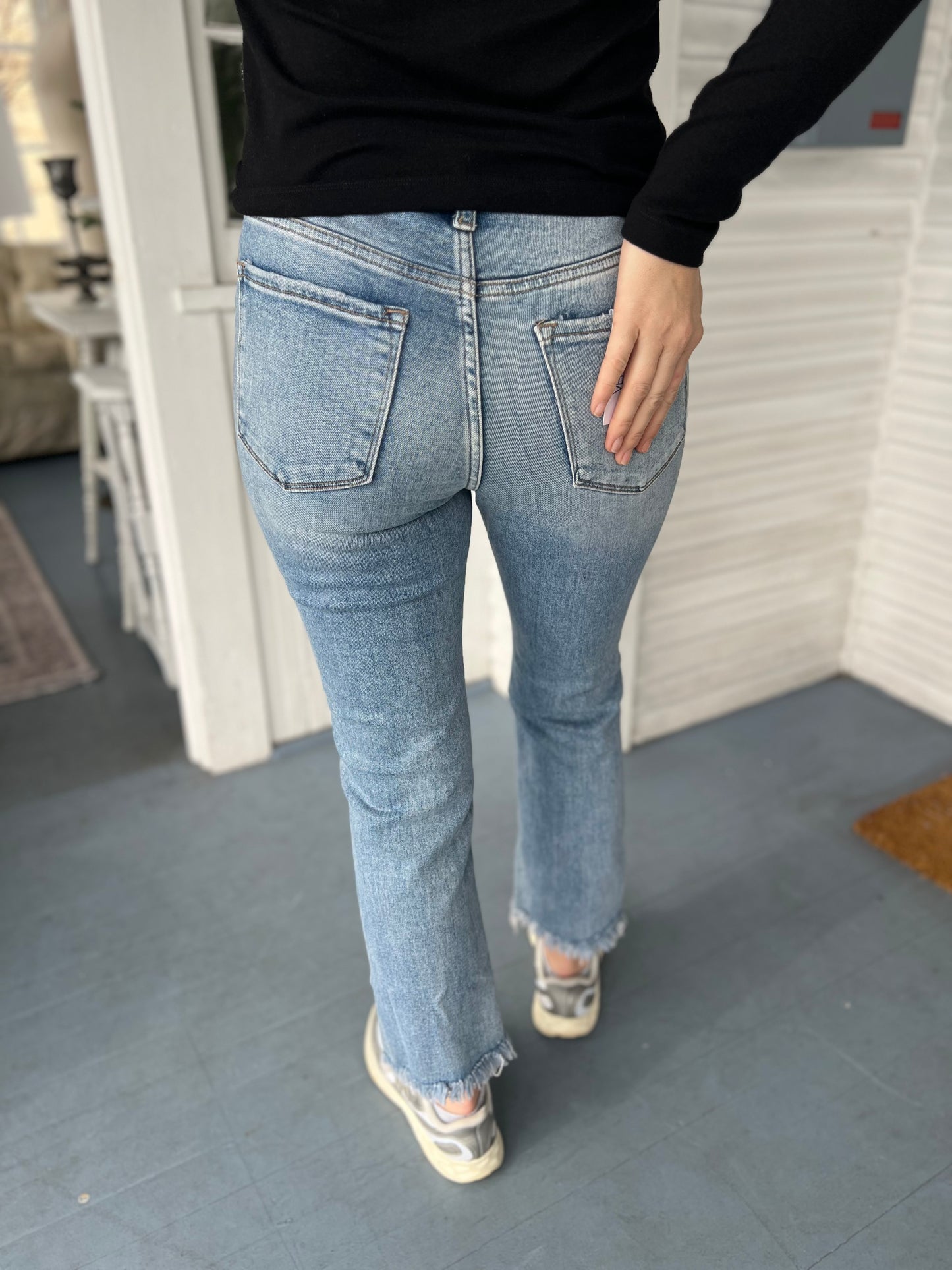 High Rise Stretch Slim Straight