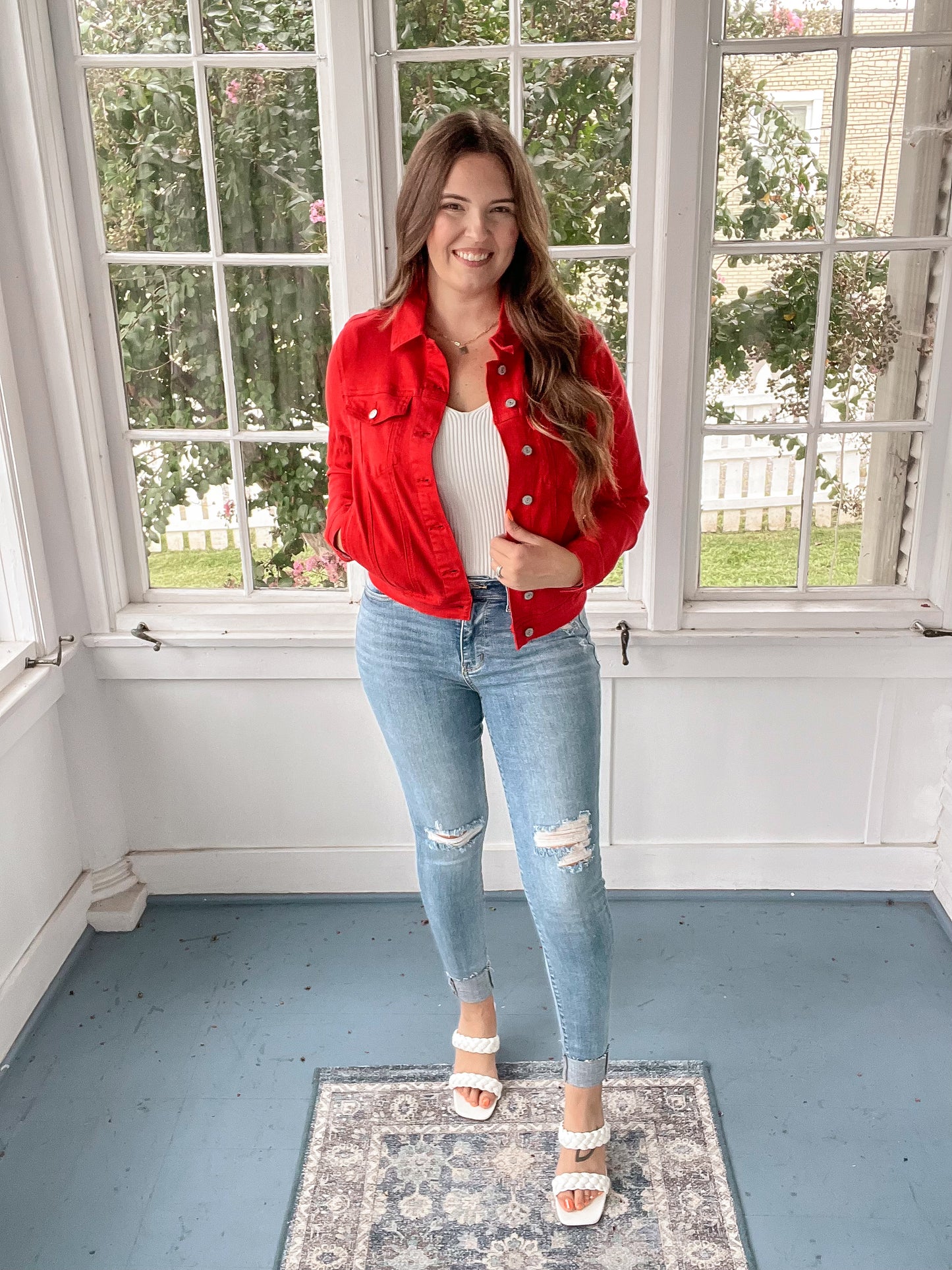Red Denim Jacket