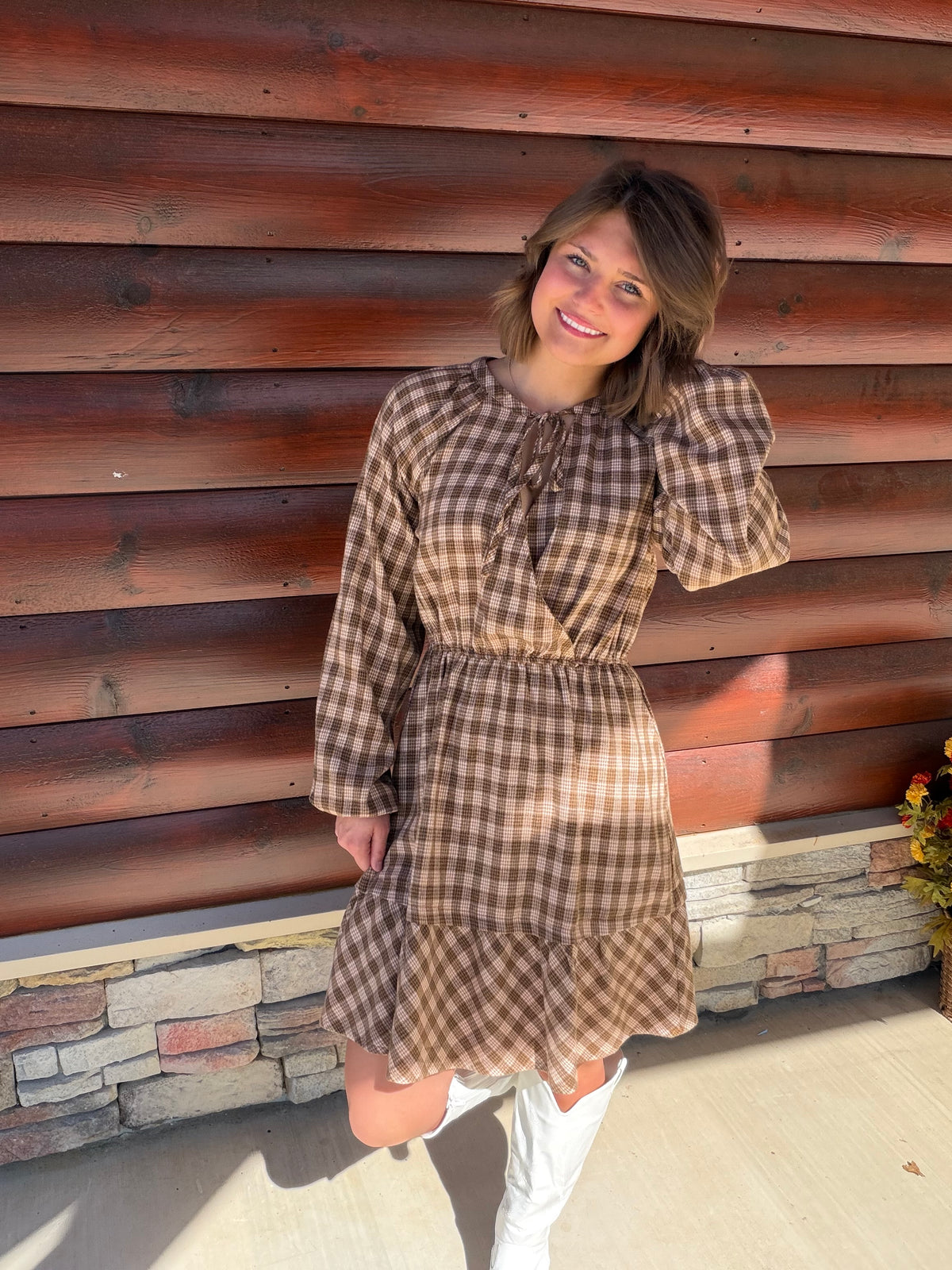 LS Flannel Dress