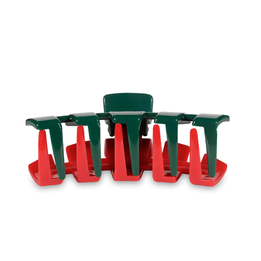 Classic Red and Green Claw Clip