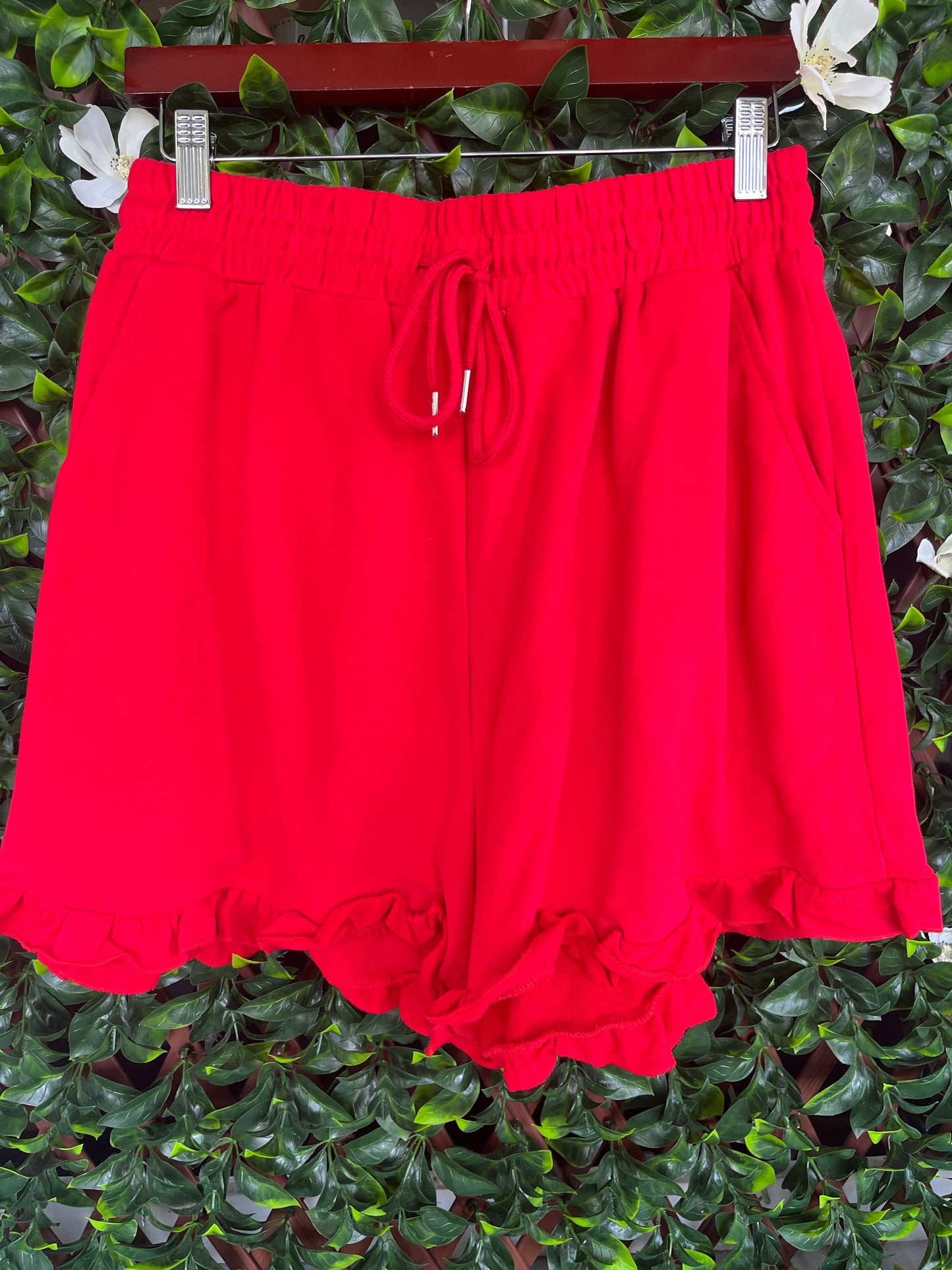 Ruffle Hem Comfy Shorts