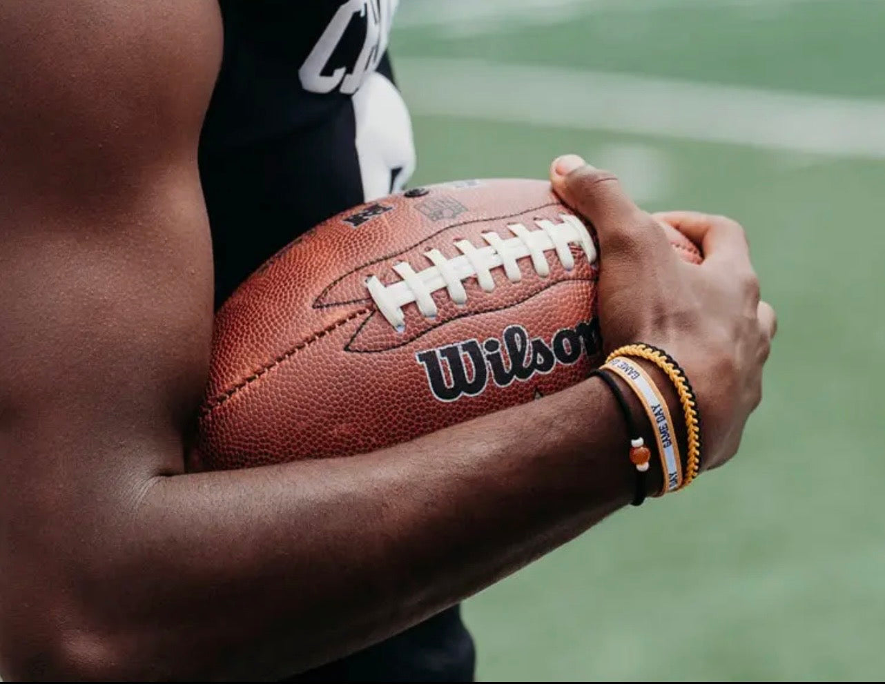 “Game Day” Black/Gold Hair Tie Bracelets