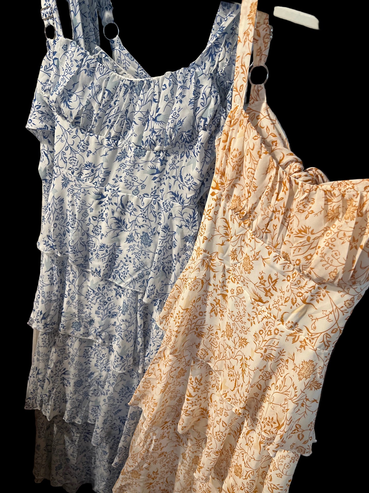 Floral Ruffle Tiered Midi Dress