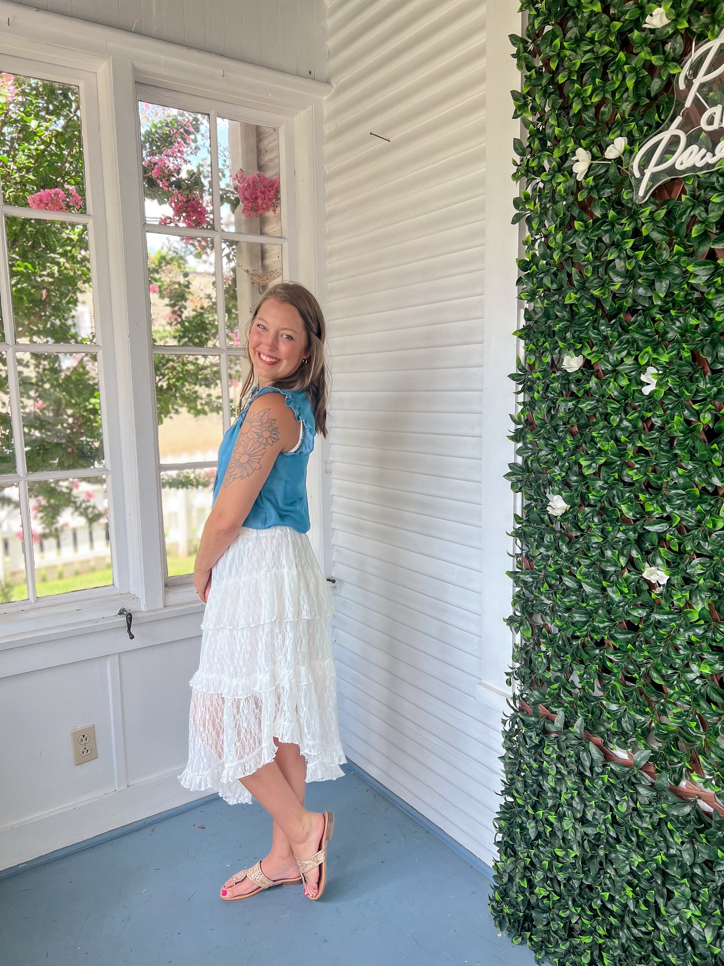 Asymmetric Lace Skirt