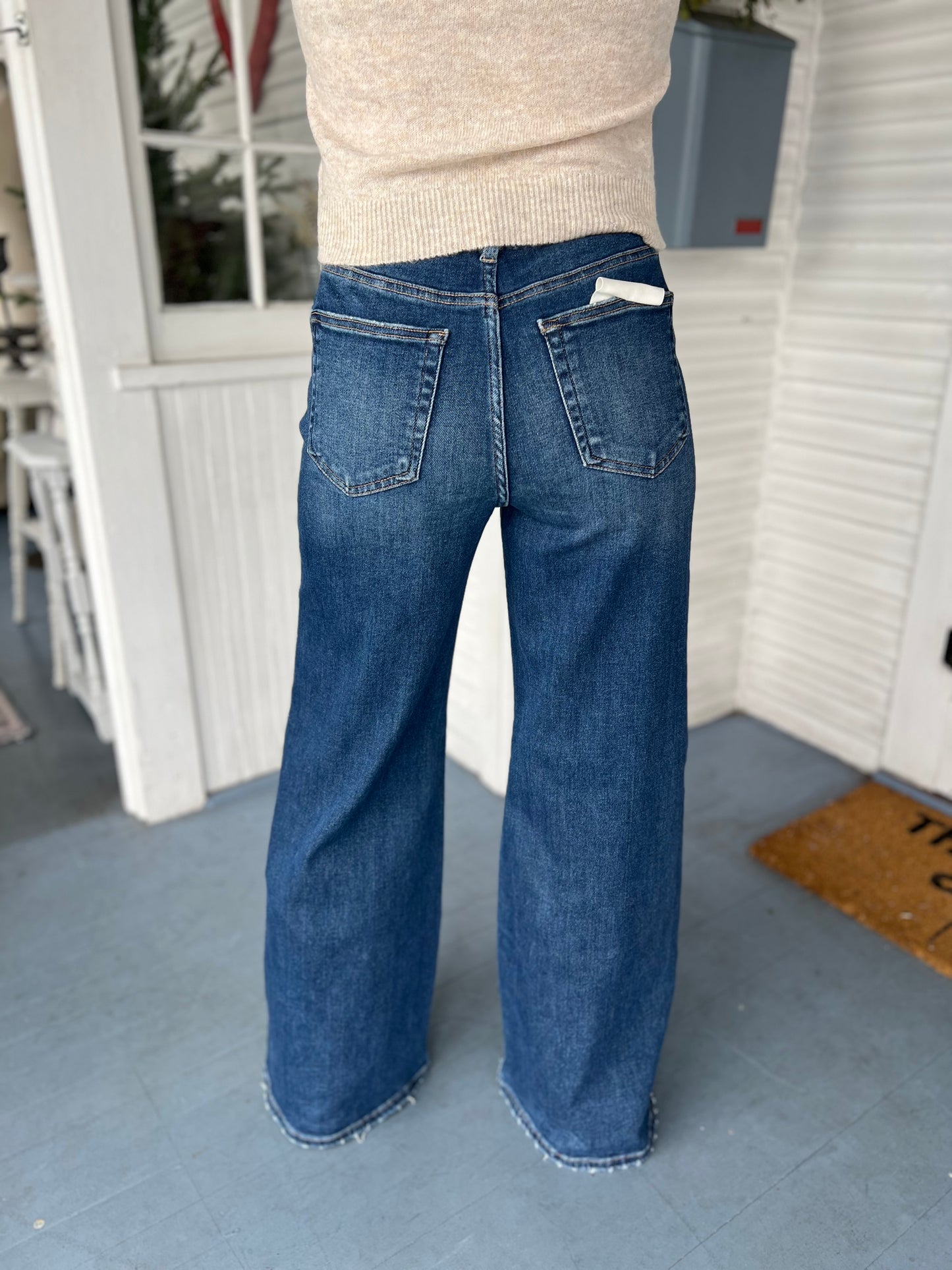 High Rise Wide Leg Front Yoke