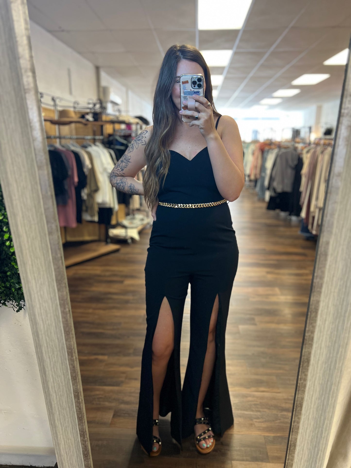 Black Flare Romper