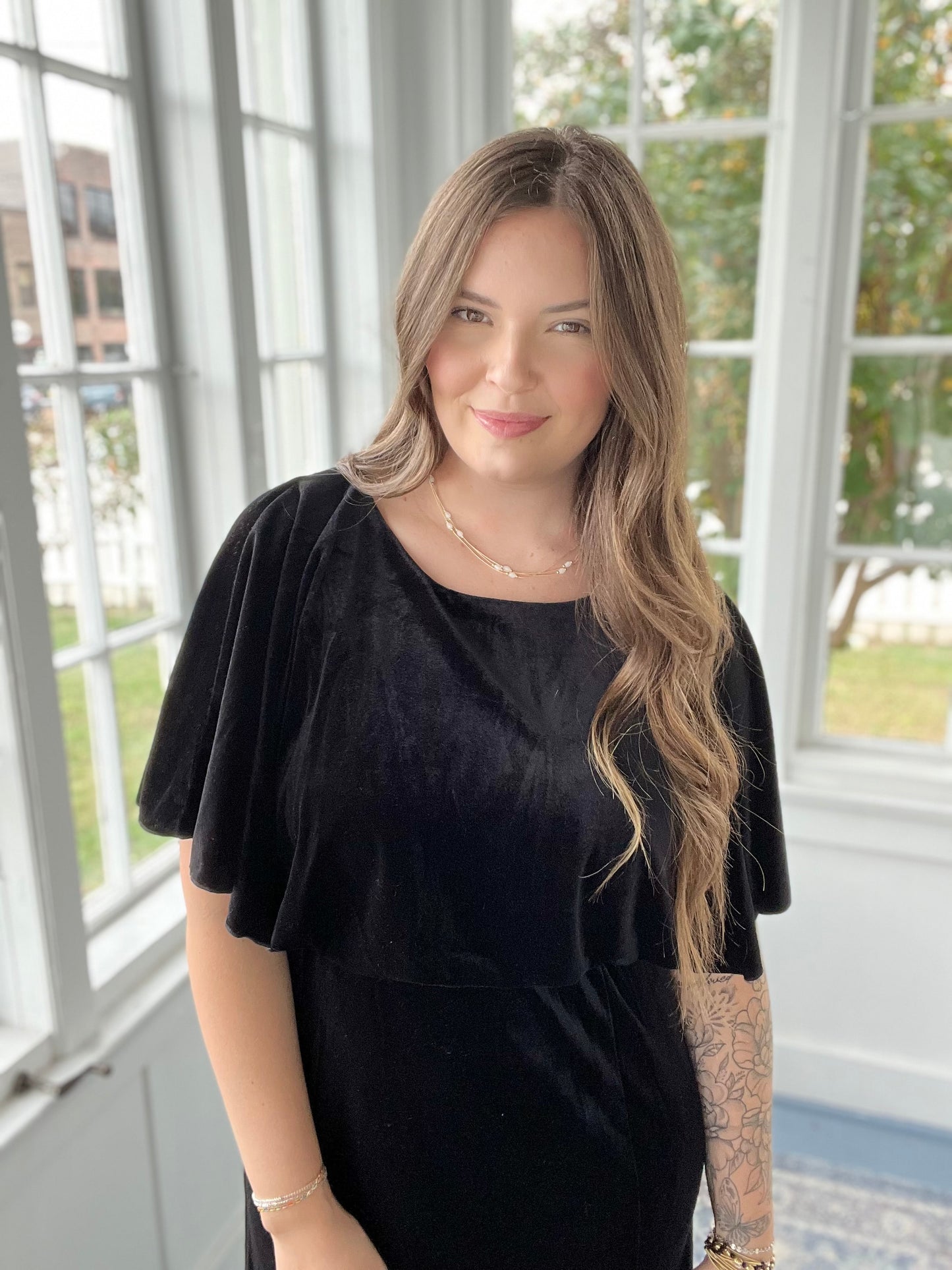 Black Velvet Maxi Dress