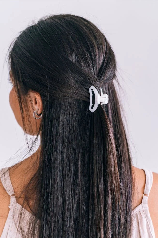 Open Coconut White Hair Clip