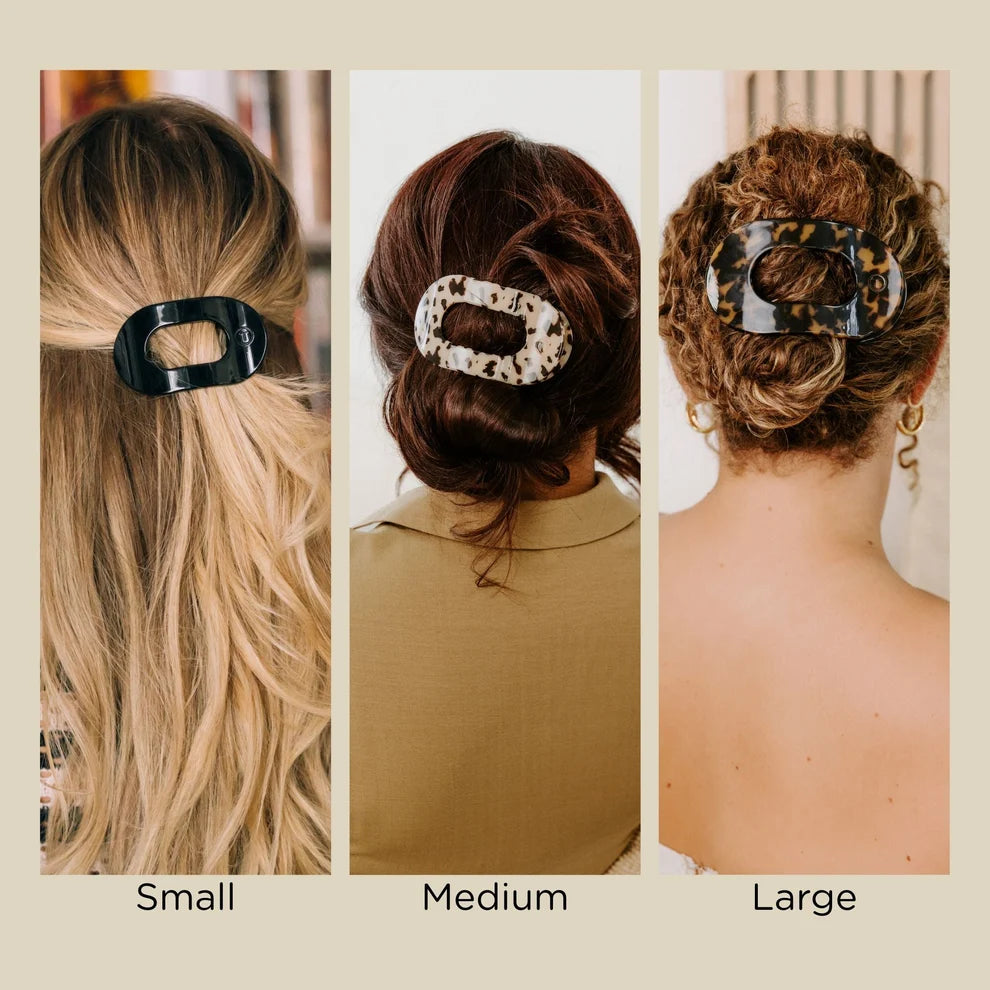 Almond Beige Flat Round Hair Clip