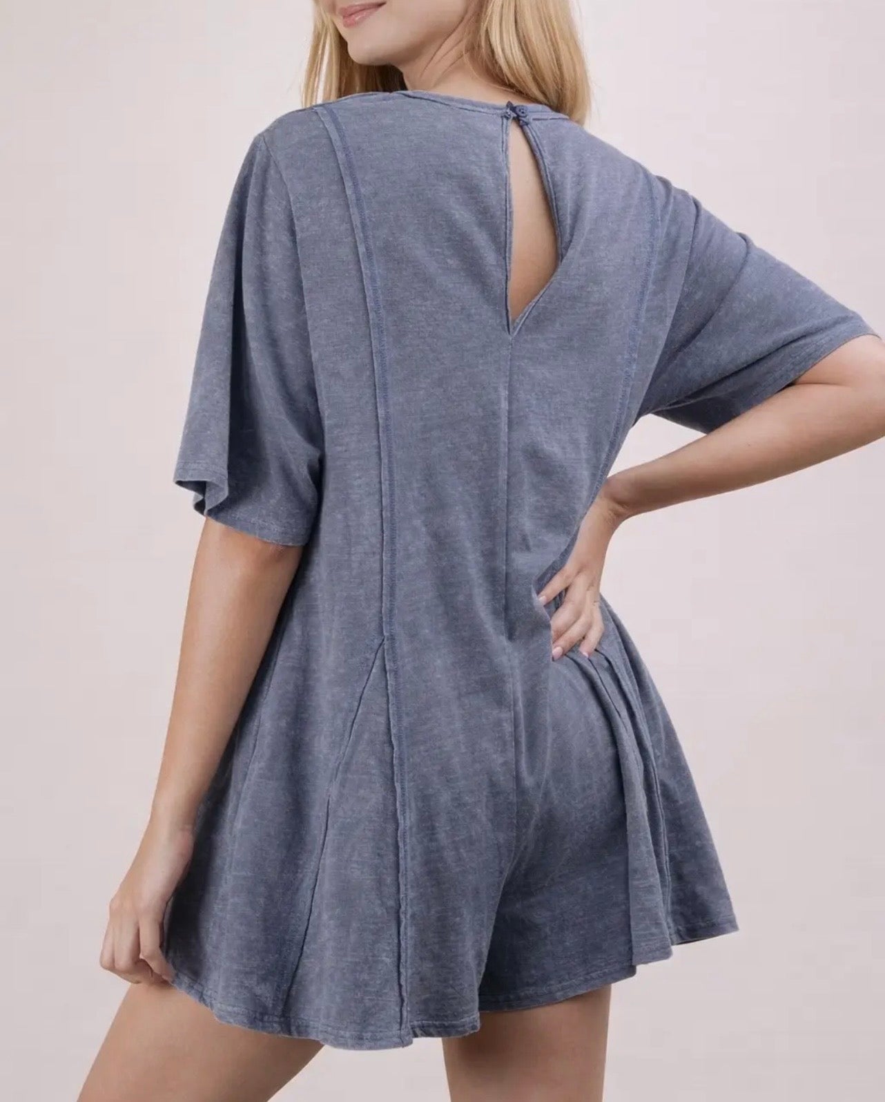 Mineral Wash Flowy Romper