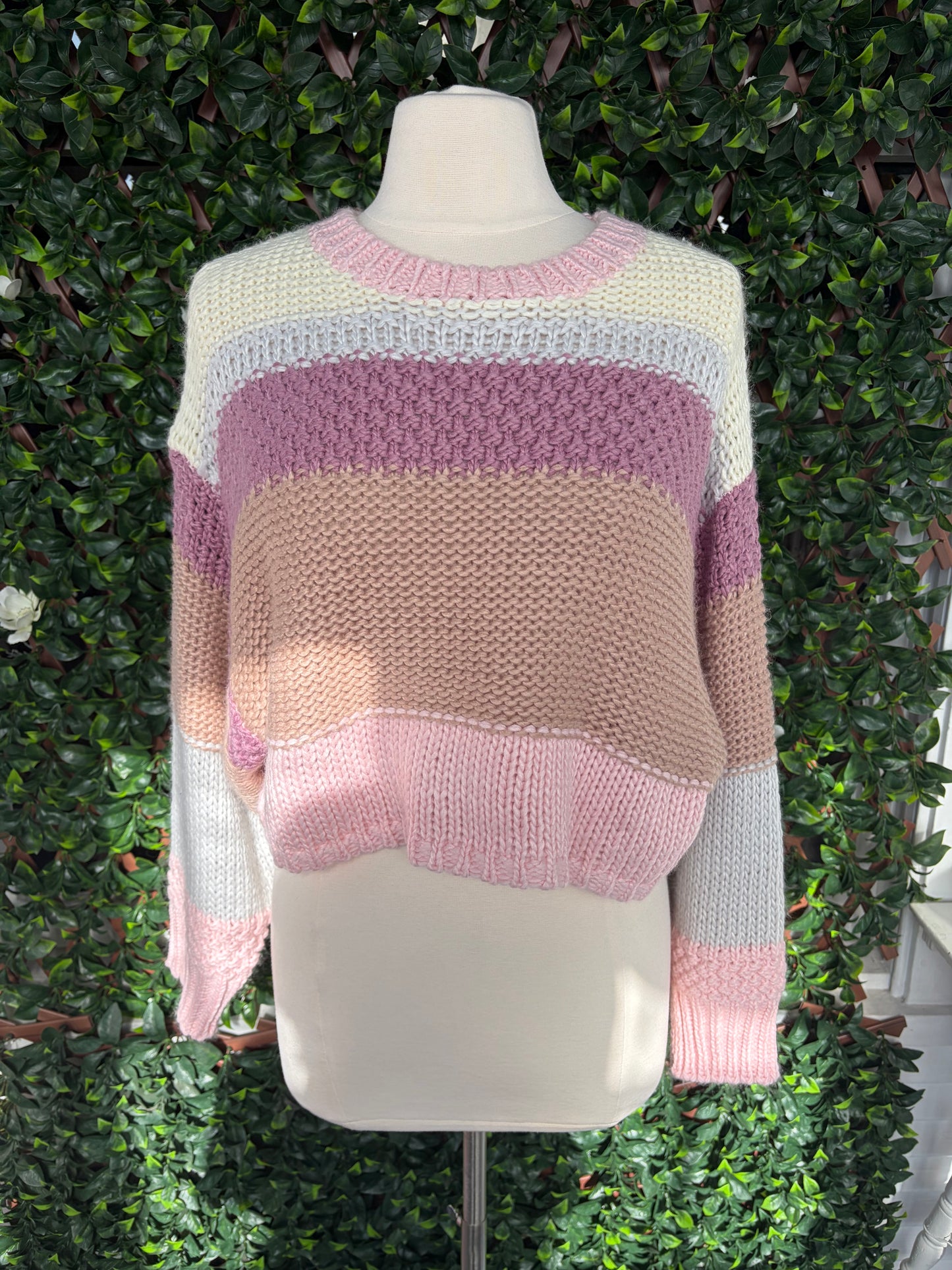Striped Crop Sweater