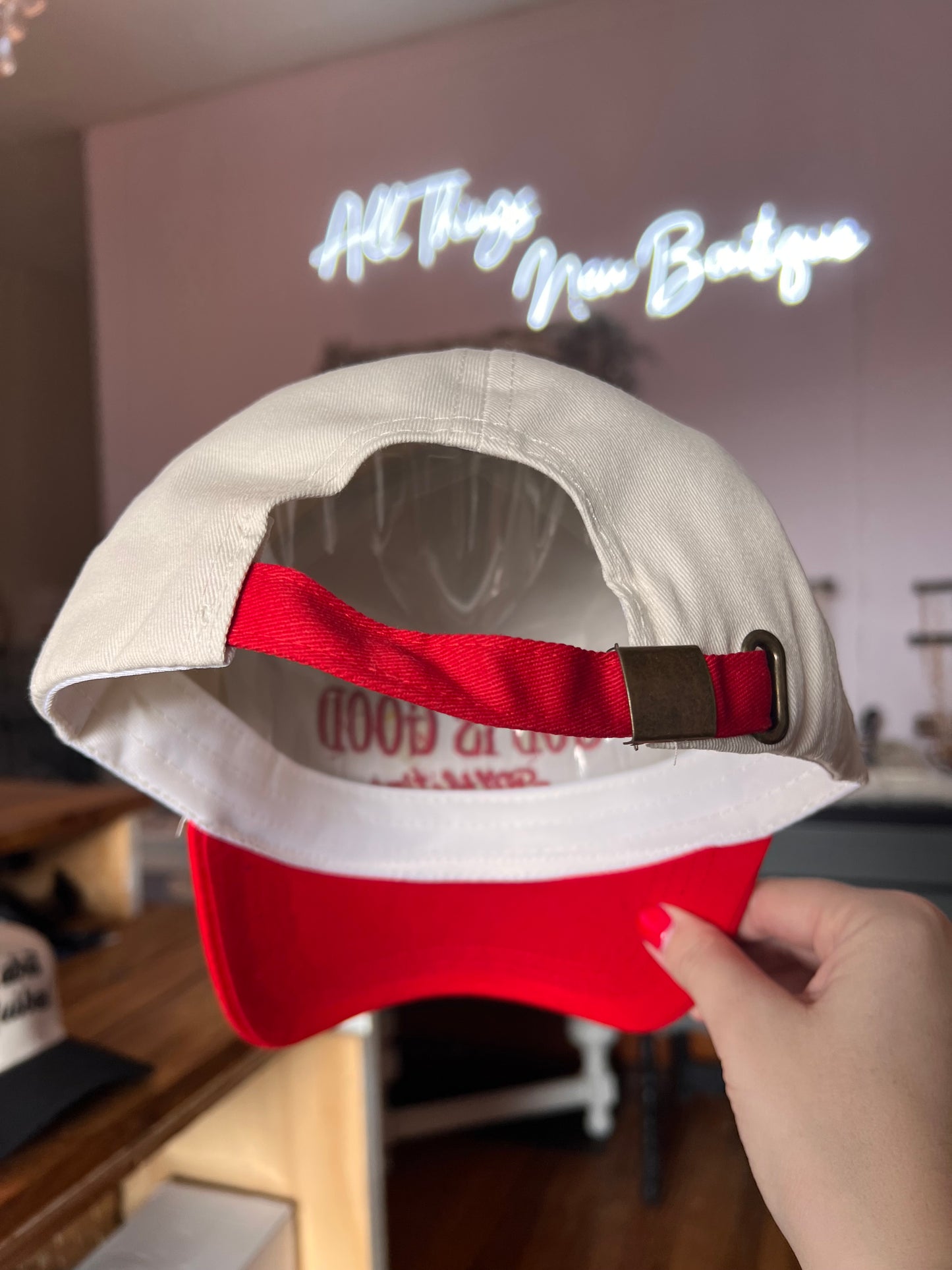 Trucker Hat — “God is good all the time”
