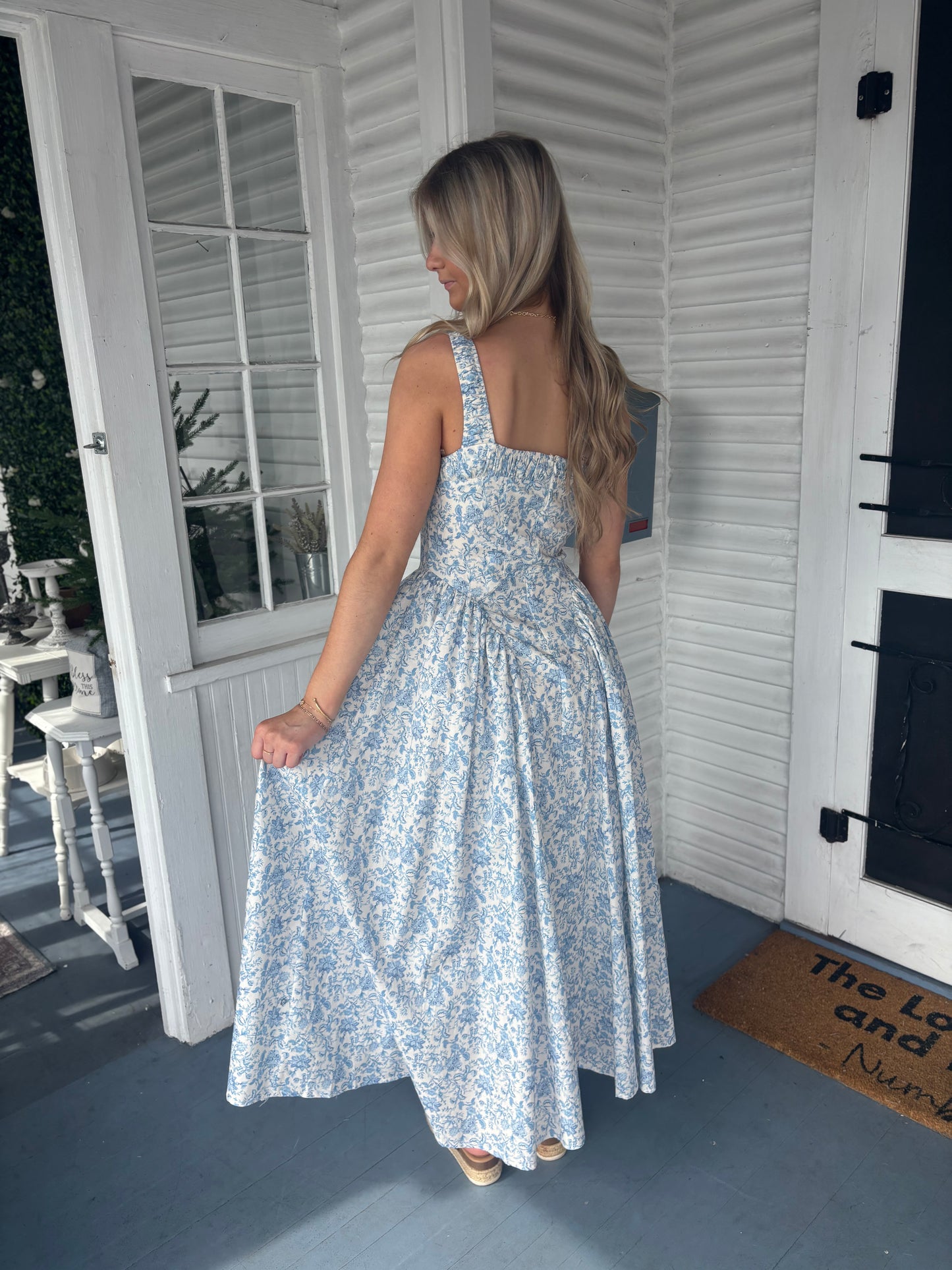 Blue Floral Maxi