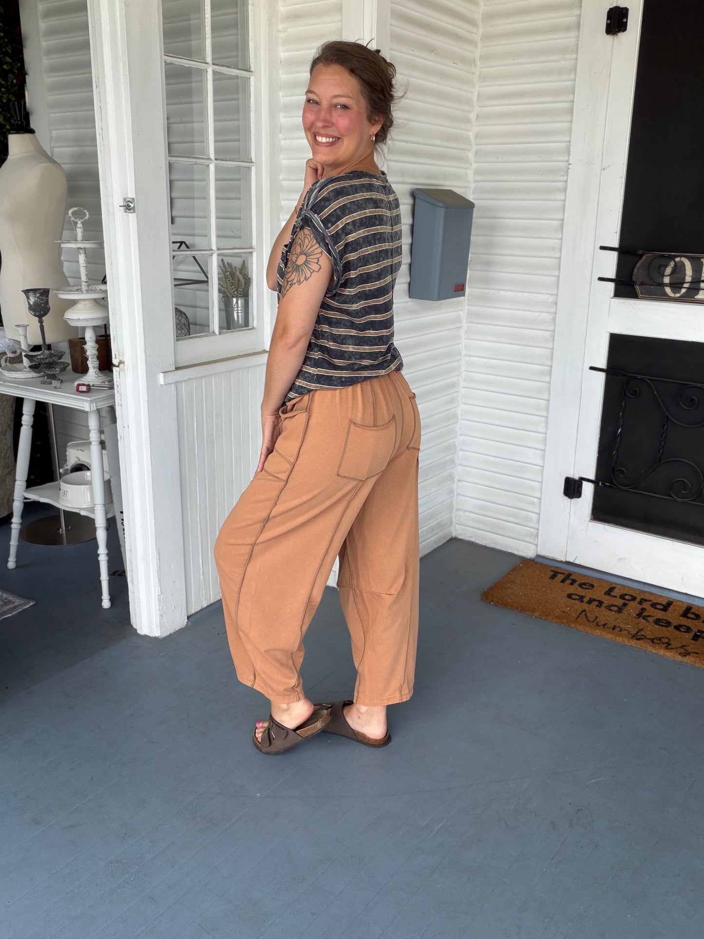 Mineral Wash Barrel Lounge Pants