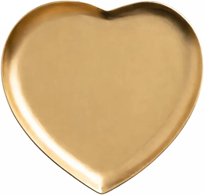 Large Brass Heart Tidbit Tray