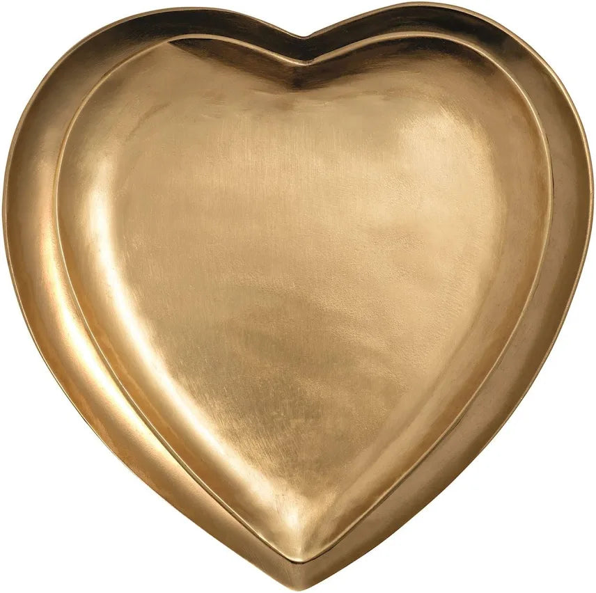 Brass Heart Tidbit Tray