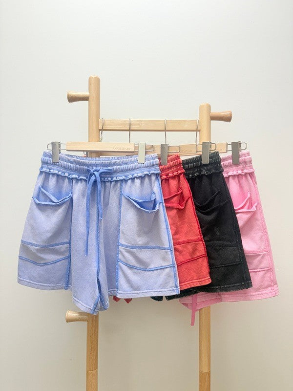 Mineral Wash Utility French Terry Shorts