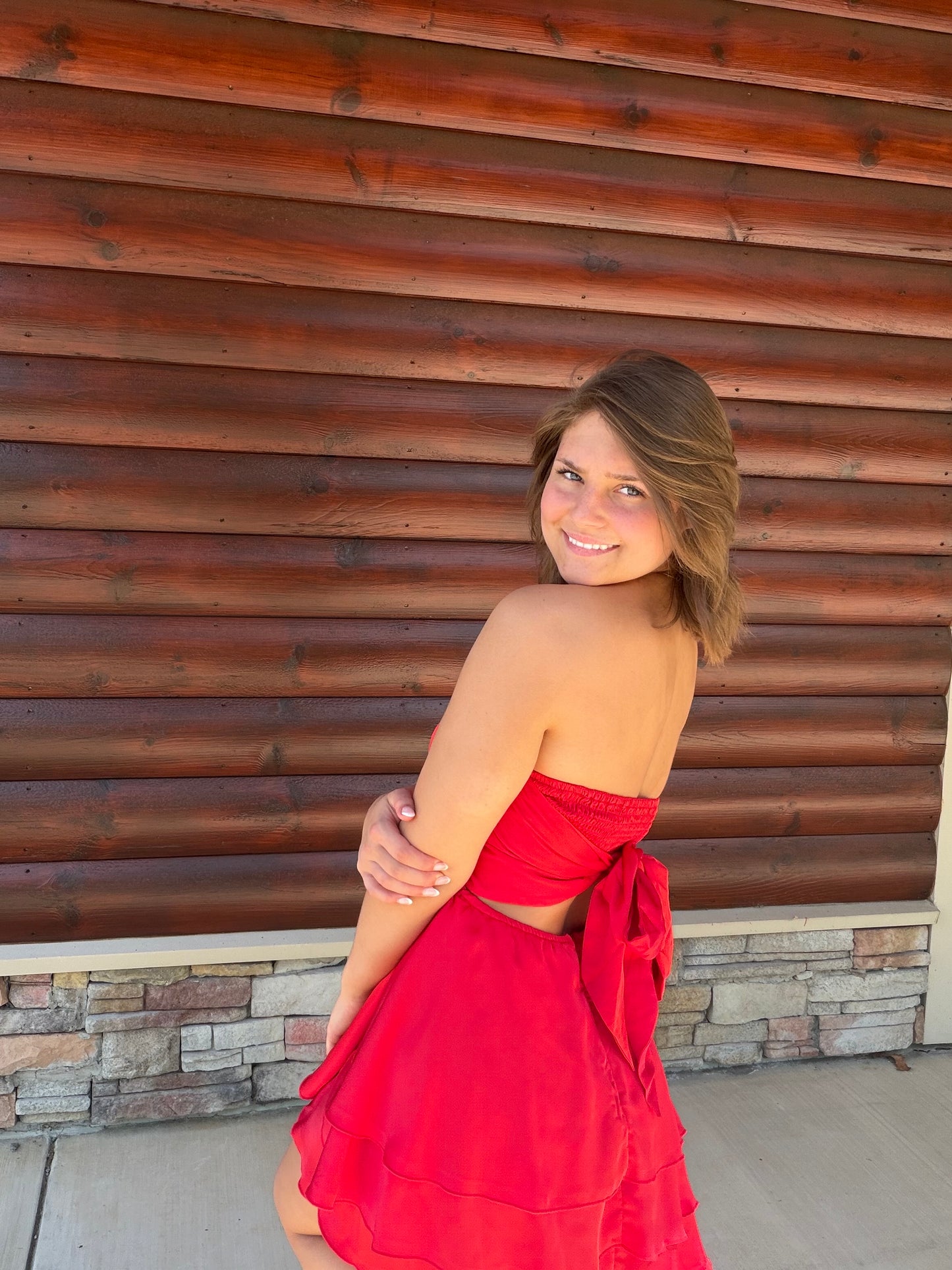 Asymmetrical Tube Mini Dress