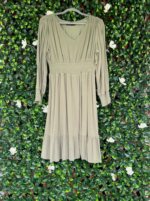 The Cara - Olive Midi Dress