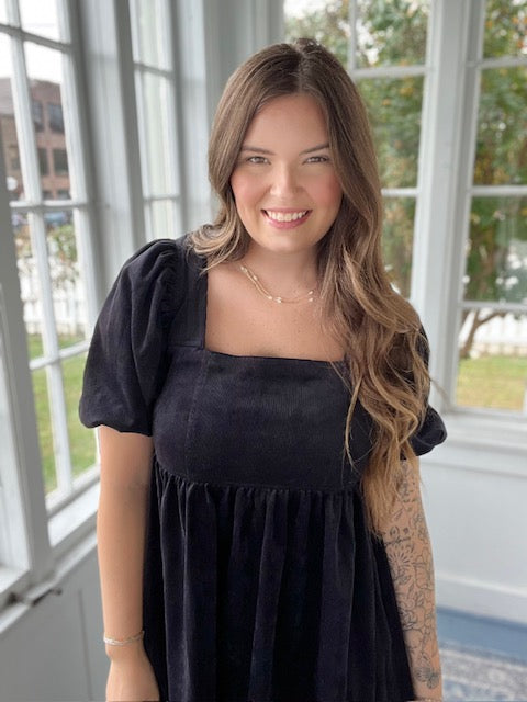Black Corduroy Dress