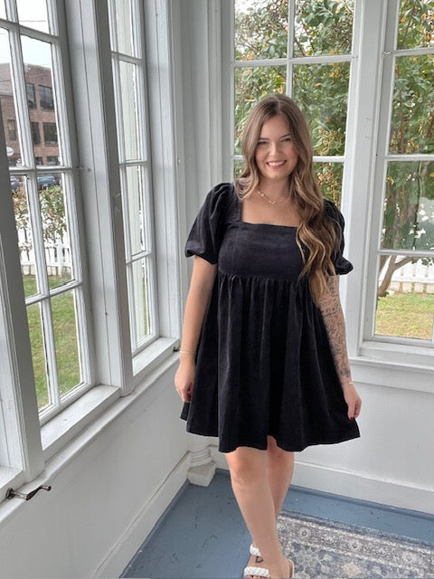 Black Corduroy Dress