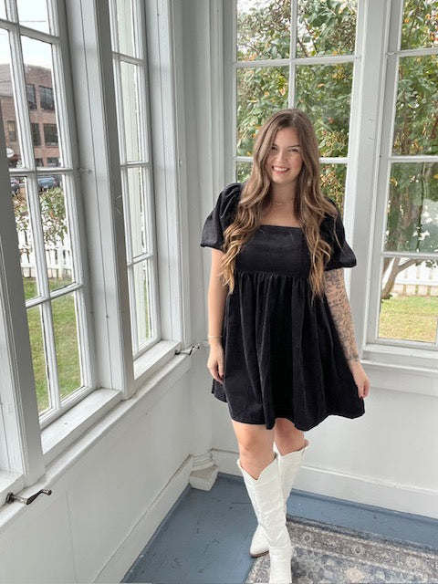 Black Corduroy Dress