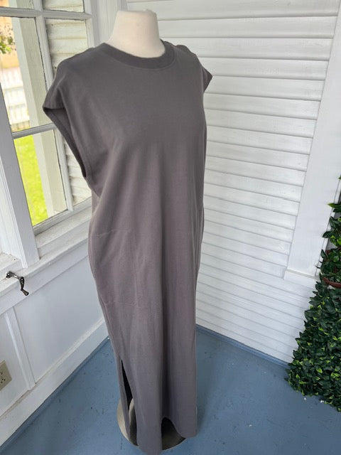 Gray Pocket Maxi Dress