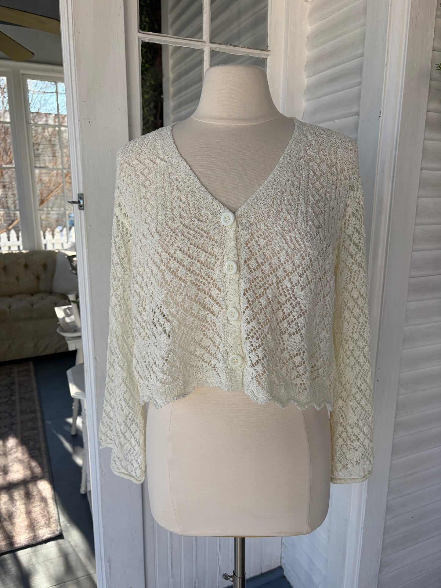 LS Crochet Sweater Cardigan