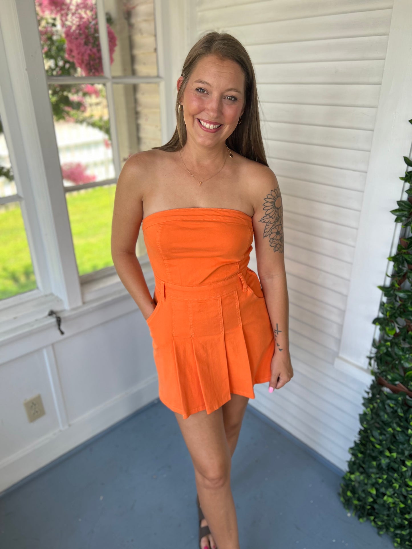 Storm the Field Pleated Romper