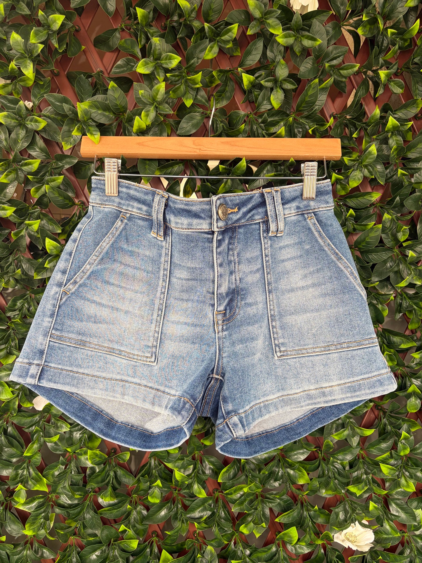 Medium Wash Denim Shorts