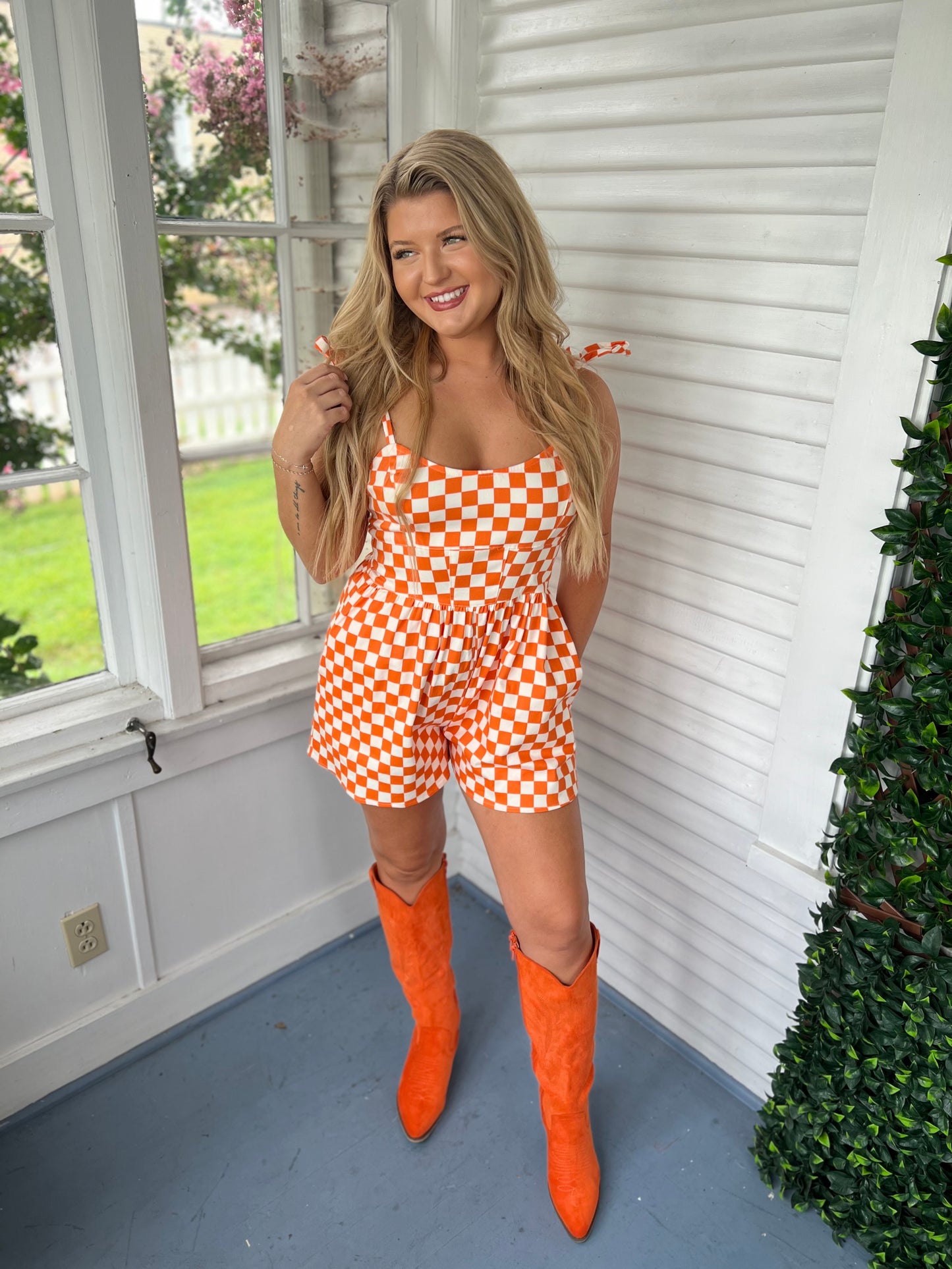 Big Orange Country Cowgirl Boots