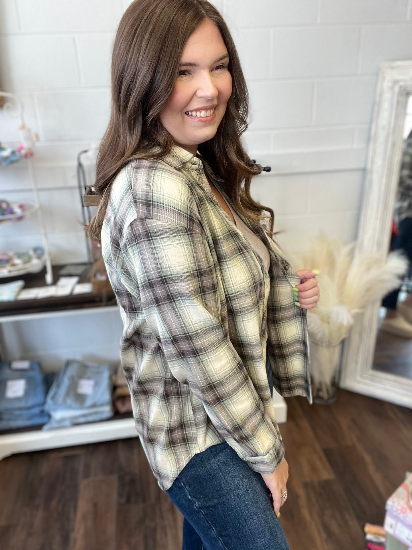 Gray/Sage Flannel