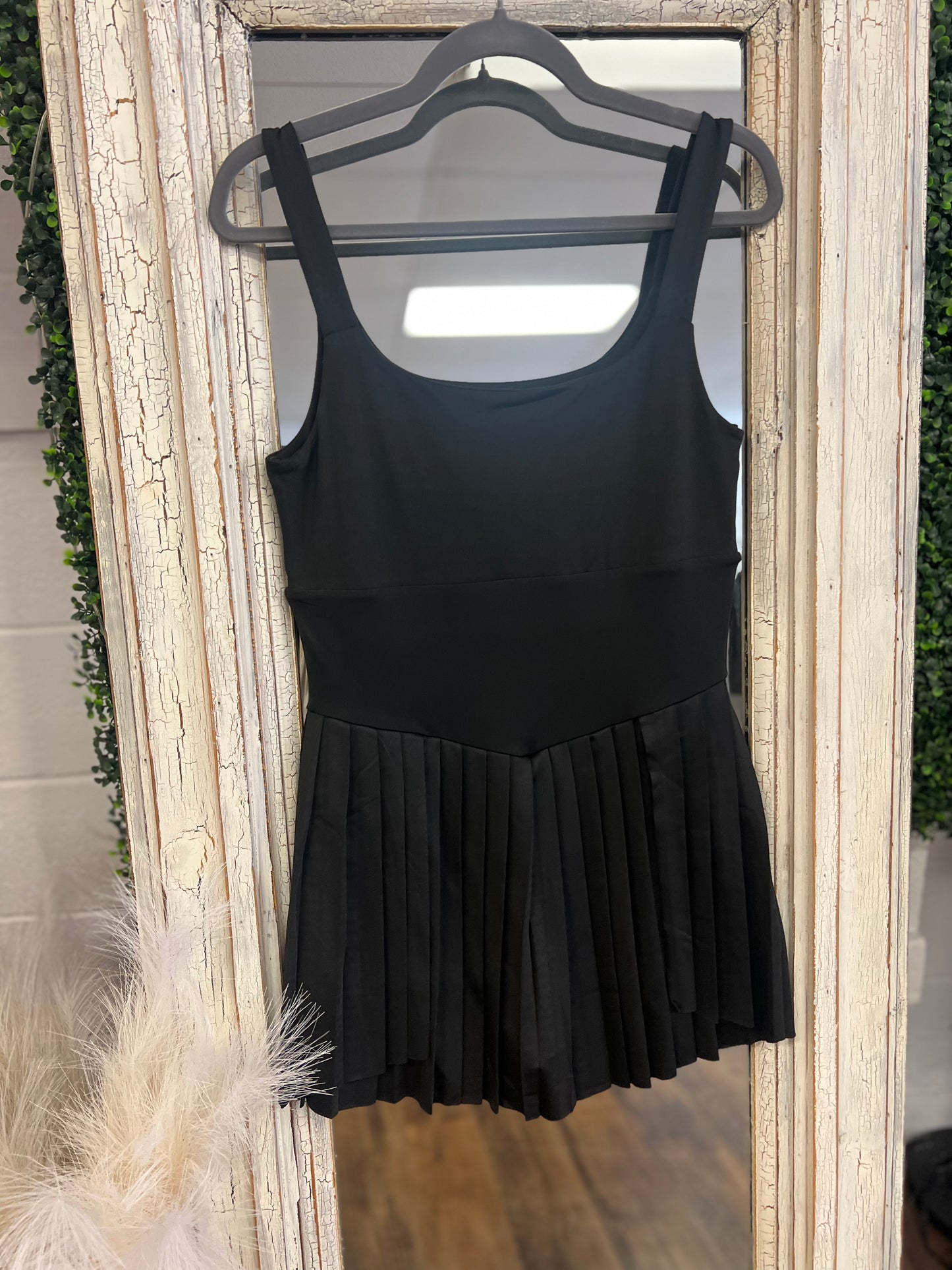 Pleated Athletic Romper