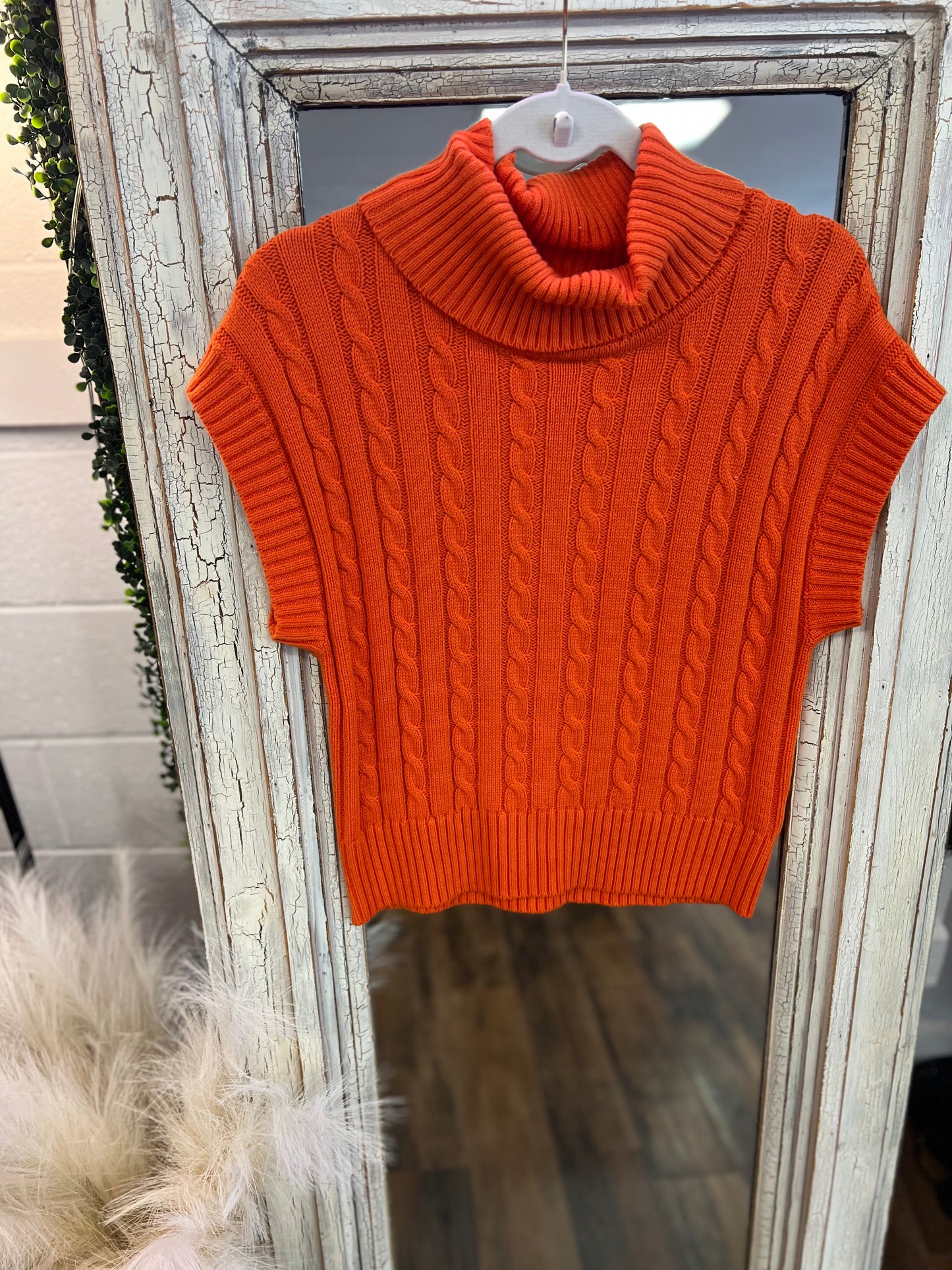 Turtleneck Knit Cap Sweater