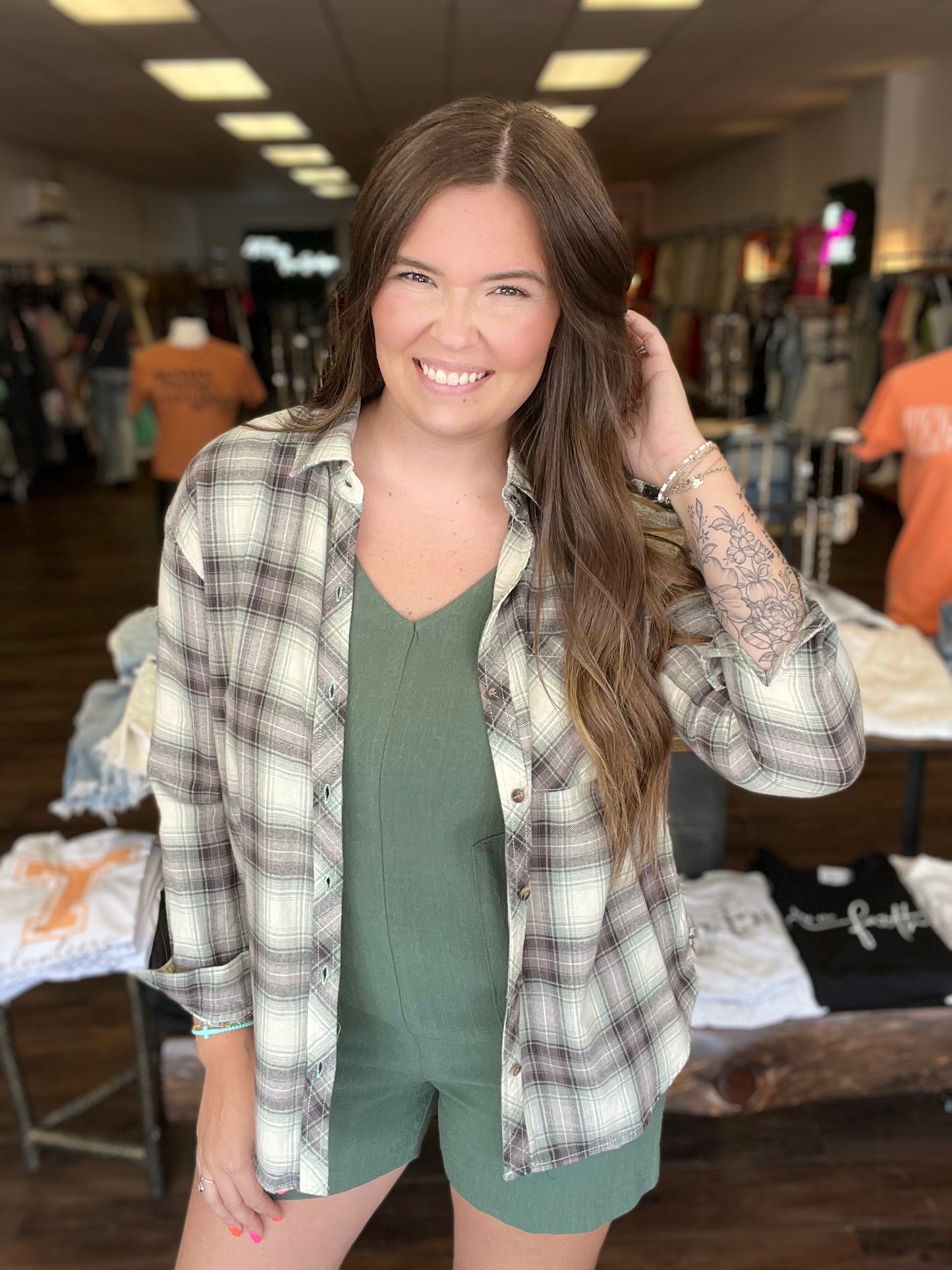 A4-Grey Green Romper