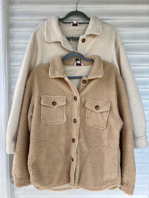Button Down Teddy Jacket