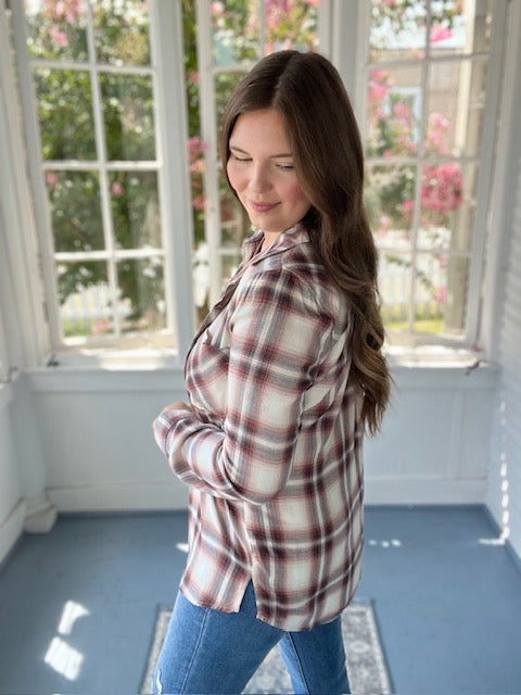 Neutral Plaid Flannel