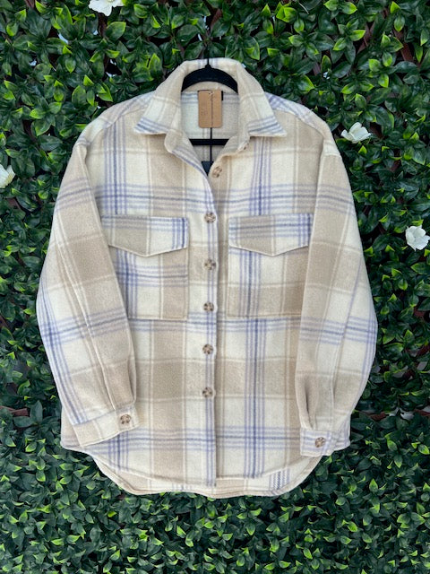 Beige/Cream Mix Plaid Jacket