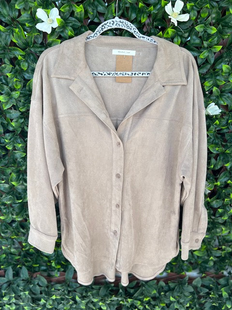 Beige Suede Top
