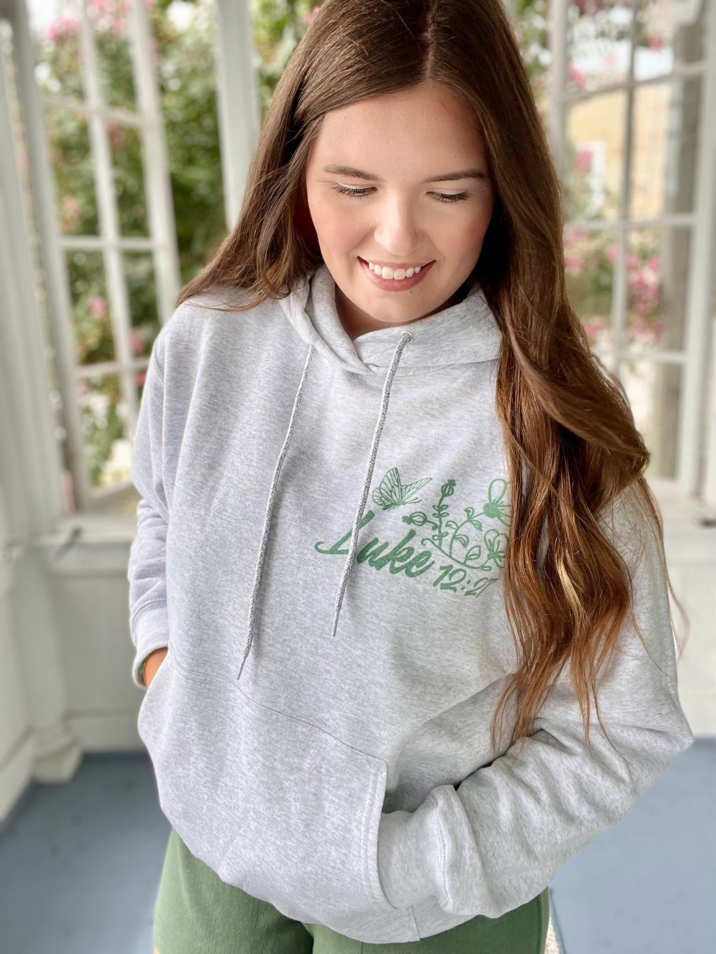 Winter Clearance Inspirational gray hoodie