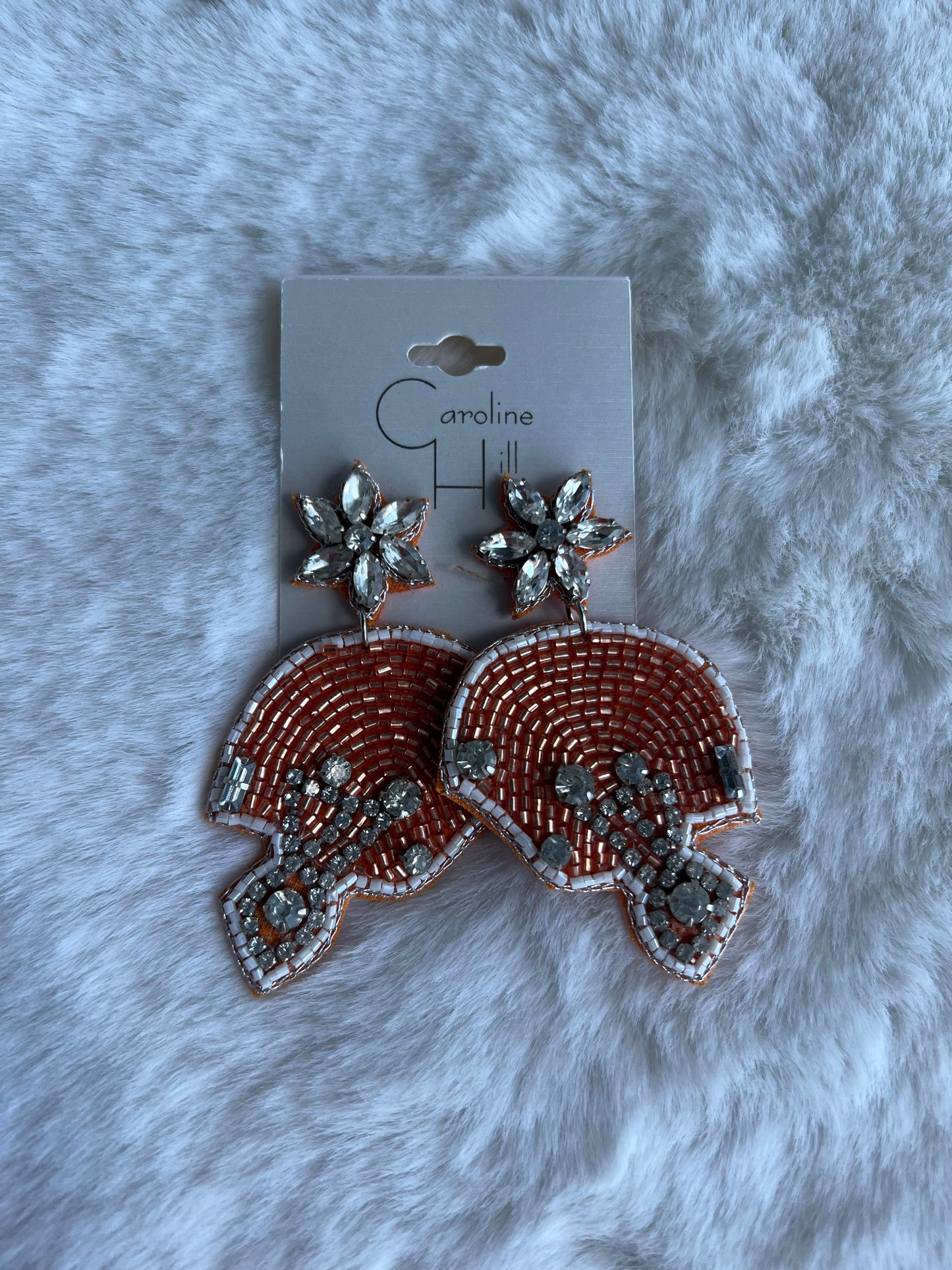 Beaded Helmet Earrings