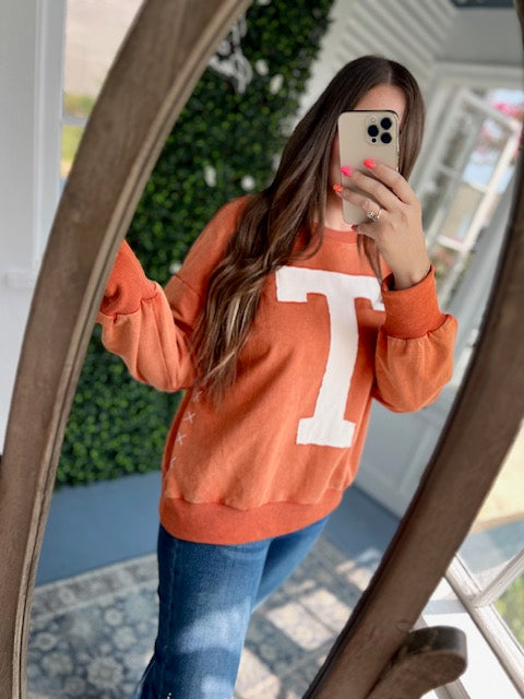 Power T Applique Crewneck