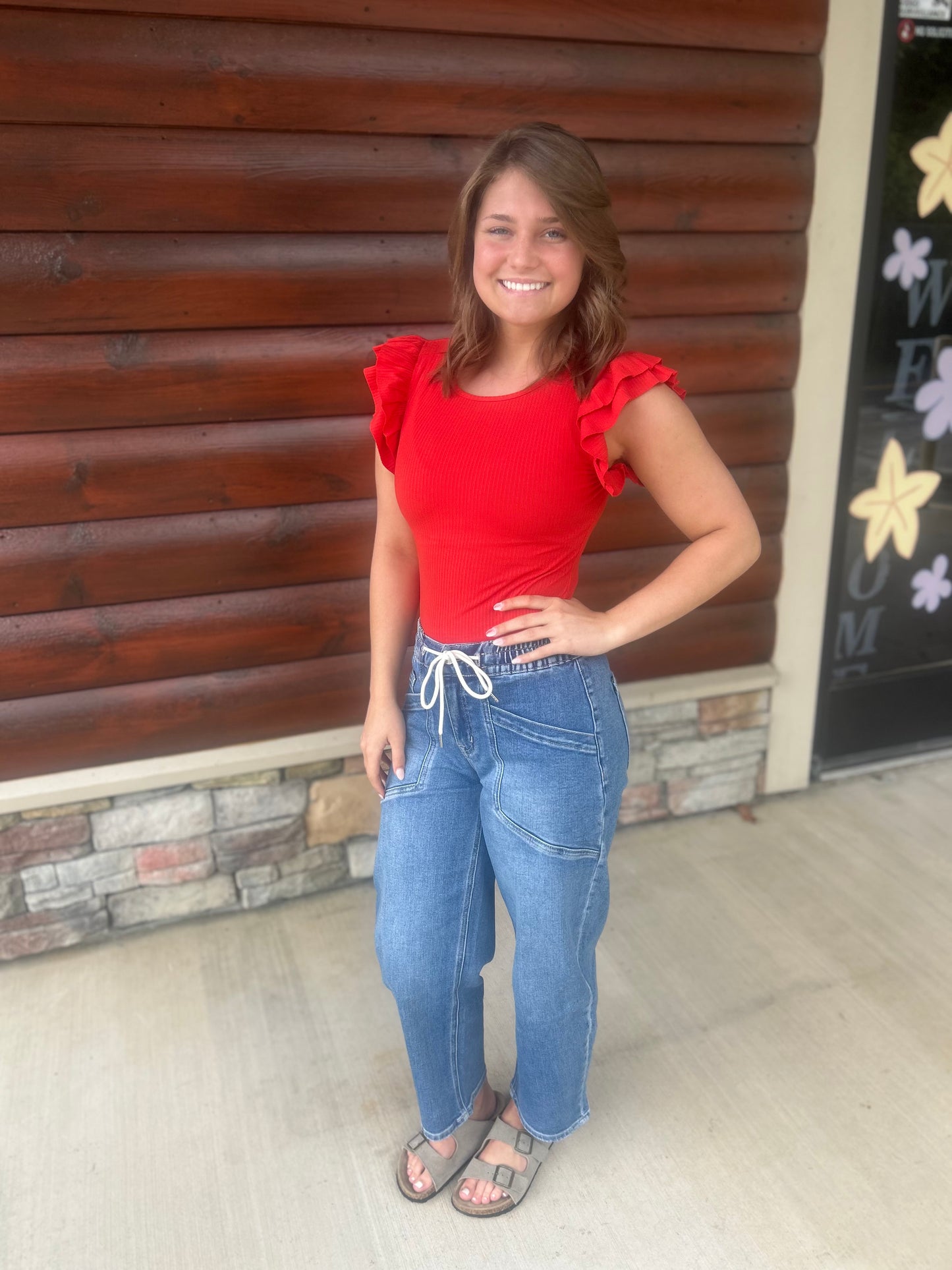 Ruffle Sleeve Bodysuit