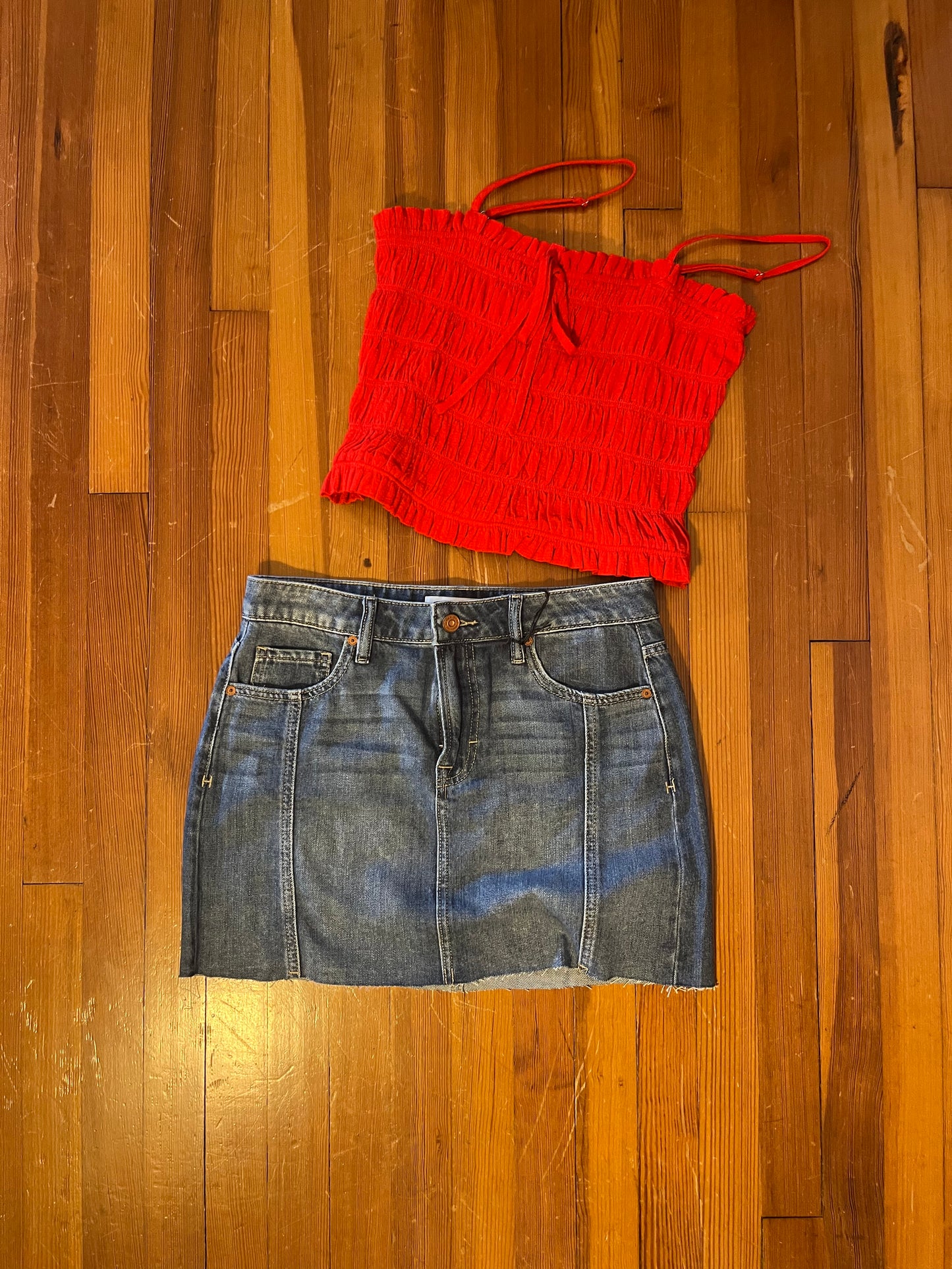 Smocked Spaghetti Strap Tank Top