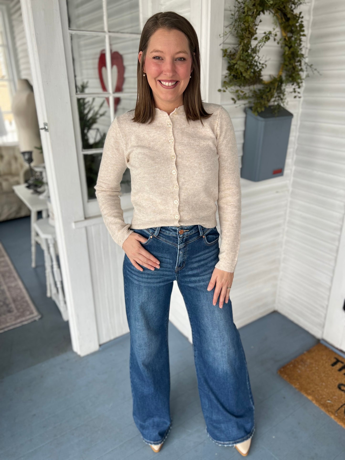 Oatmeal Melange Cardigan