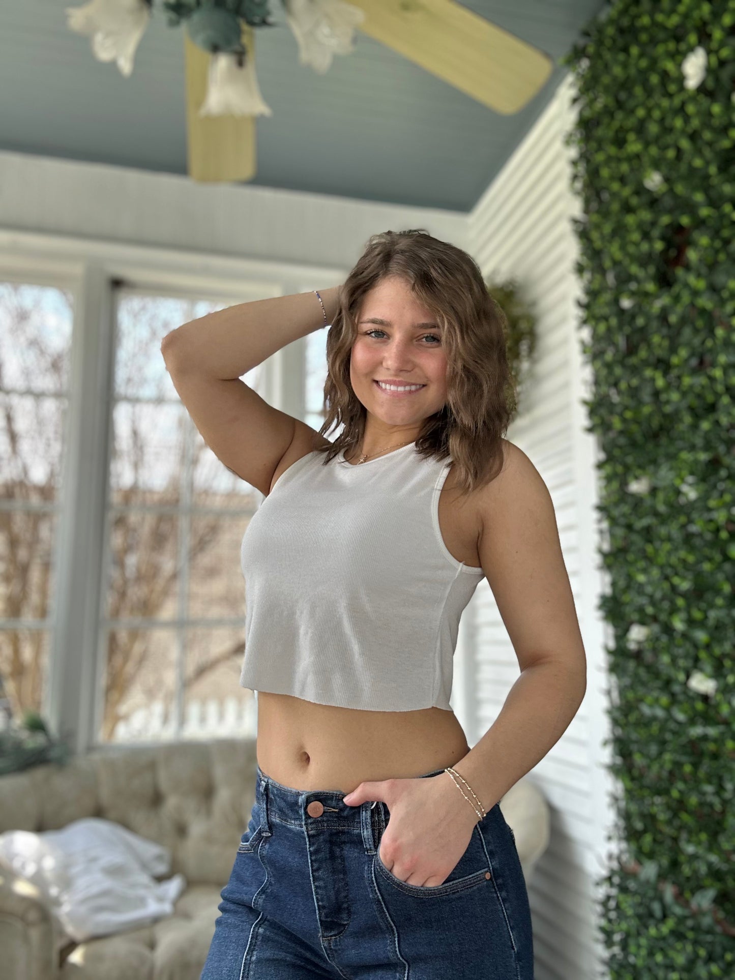 Ribbed Crop Tank